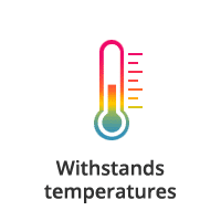 Withstands temperatures