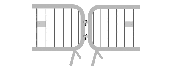 How to connect crowd control barriers