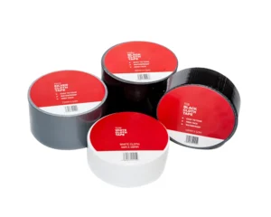 Cloth tape high tack waterproof variations black white grey