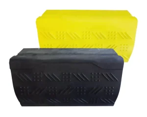 kerb guard black and yellow - utility traffic management control