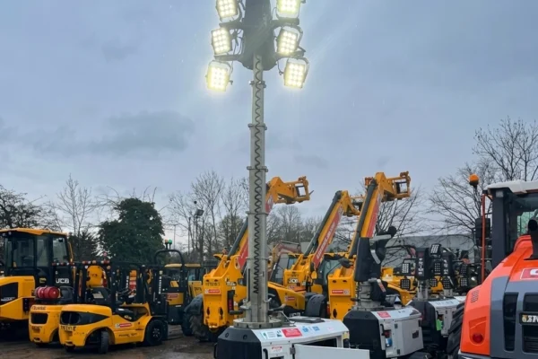 Diesel light tower - Light in use